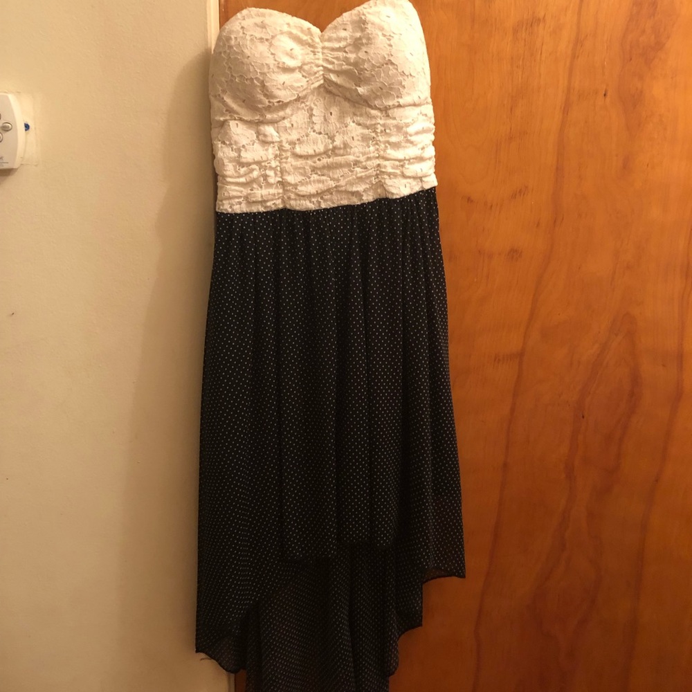Strapless high low dress